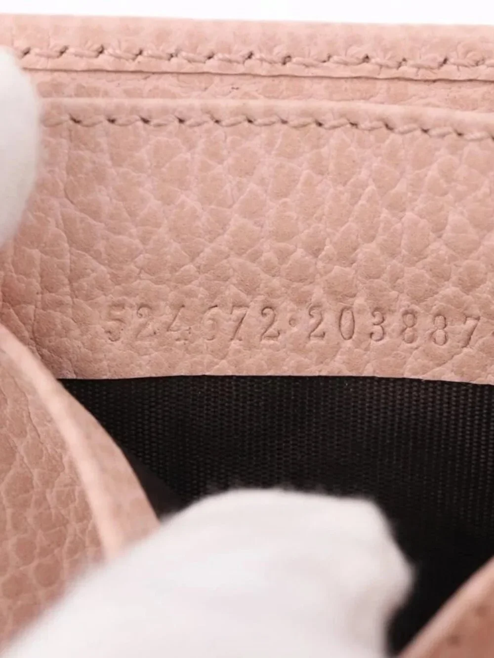 GUCCI GG Marmont Wallet Leather Pink Gold 524672 Auth 186349M